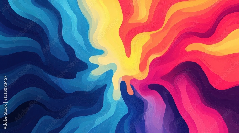 Fototapeta premium Abstract Colorful Swirling Wave Pattern Design