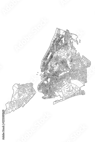 New York City Neighborhoods: Vector Map of the Big Apple's Communities