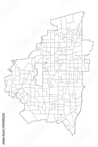 Arlington Neighborhoods: Vector Map of the Pentagon City's Communities photo