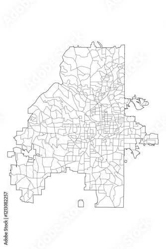 Atlanta Neighborhoods: Vector Map of the Gate City's Communities
