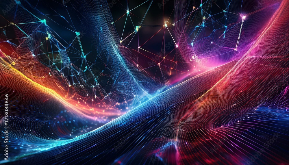 Abstract background connecting points, lines and dots , big data and network connection concept Abstract background connecting points, lines and dots , big data and network connection concept