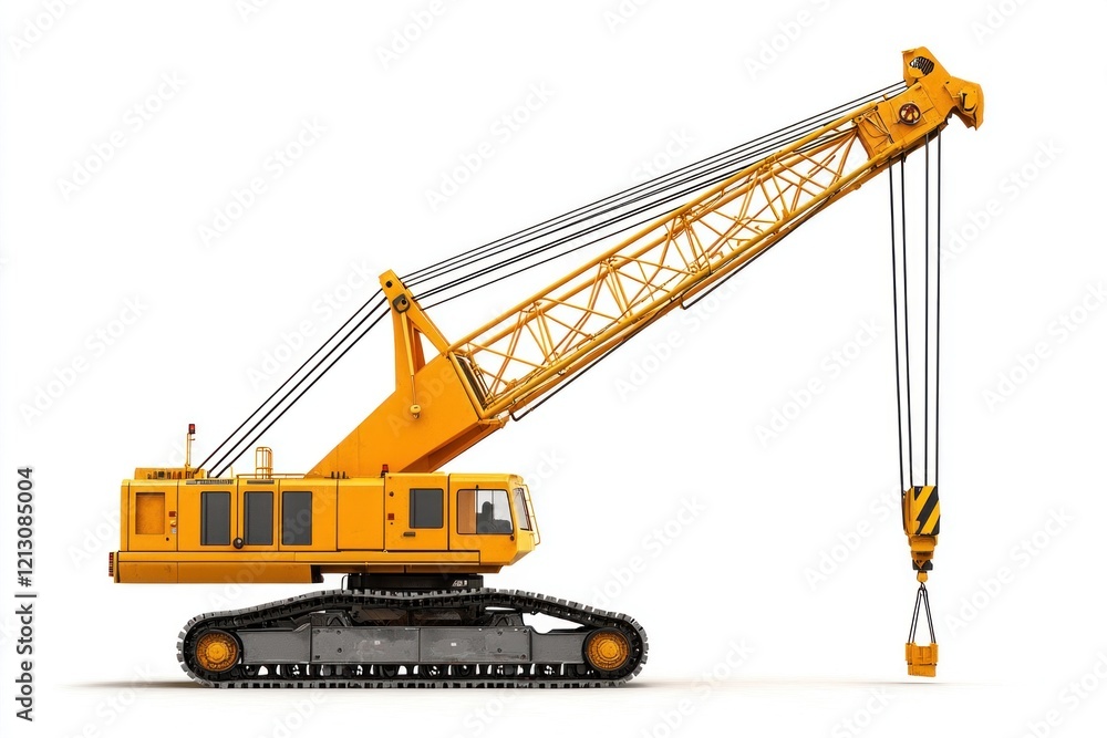 Crawler Crane isolated on white background. Crane icon. Heavy Machinery isolated on white. Construction Crane. Crawler Crane Design Element. Crane Vehicle Isolated for Designers. Crawler Crane isolated on white background. Crane icon. Heavy Machinery isolated on white. Construction Crane. Crawler Crane Design Element. Crane Vehicle Isolated for Designers.