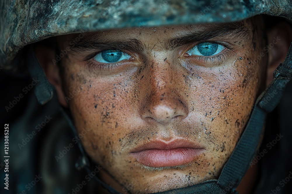 Portrait of male soldier in uniform Portrait of male soldier in uniform