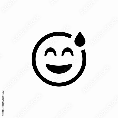 anxious mood icon sign vector