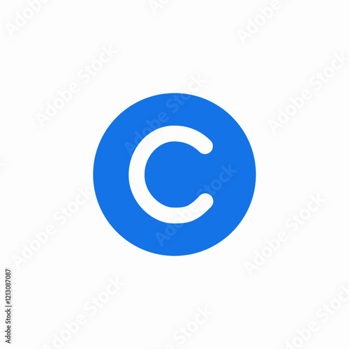 copyright page icon sign vector