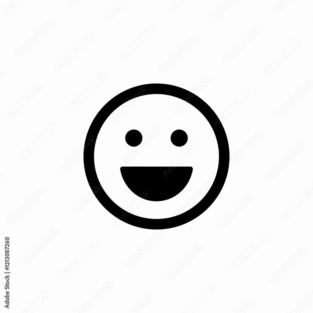 Fototapeta premium delighted face icon sign vector