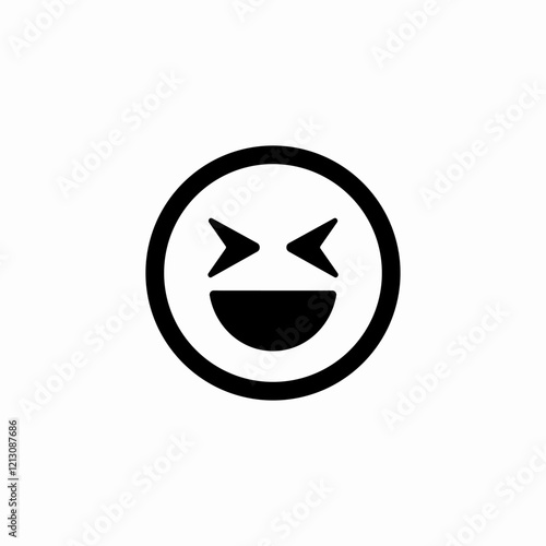 giggling mood icon sign vector