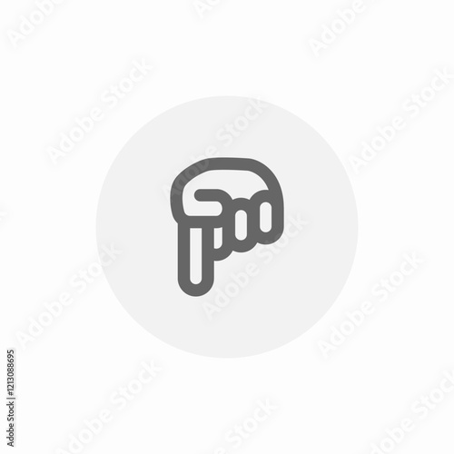 point down icon sign vector