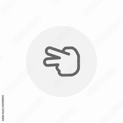 scissor hand sign icon sign vector