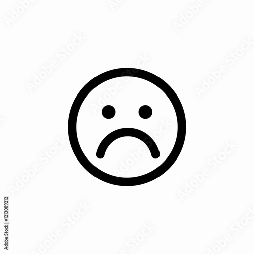 sorrowful mood icon sign vector