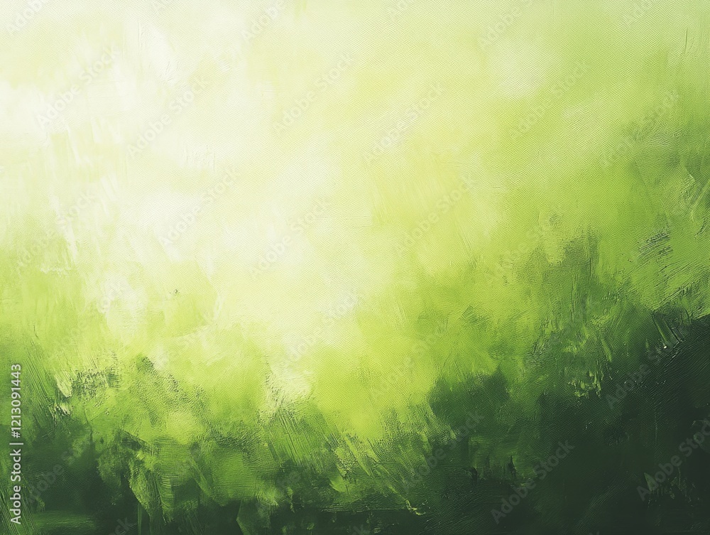 Obraz premium Soft green gradient abstract textured painting