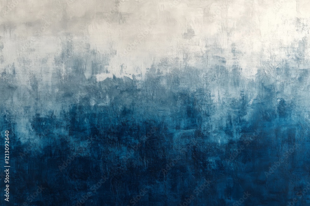 Fototapeta premium Abstract Blue and White Textured Painting