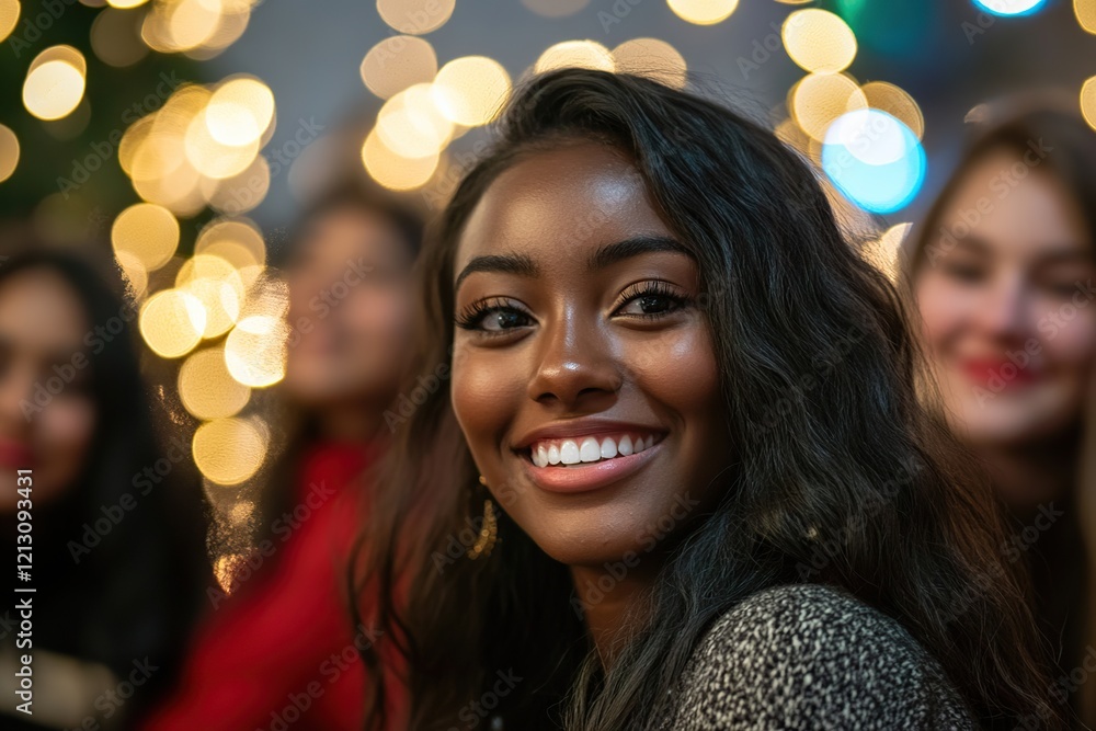 Young smiling student dressed in festive clothes at party Young smiling student dressed in festive clothes at party