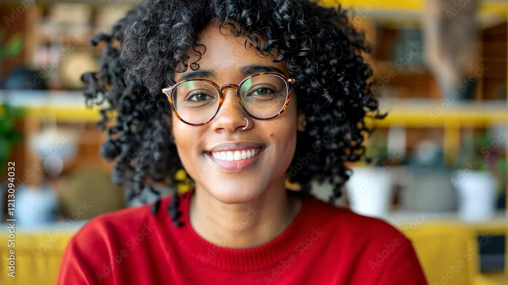 The Woman with Curly Hair The Woman with Curly Hair