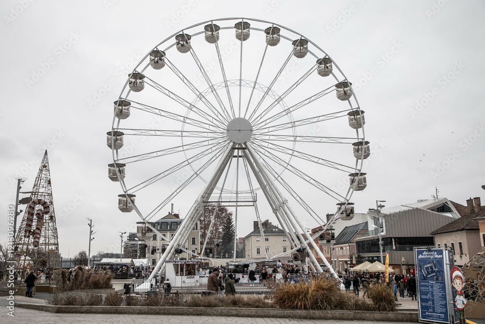 ferris wheel in Györ, Hungary ferris wheel in Györ, Hungary
