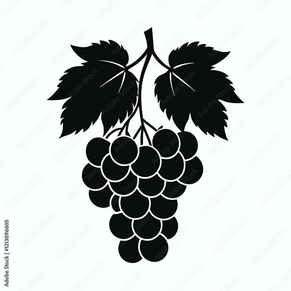 Obraz premium bunch of grapes illustration vector art