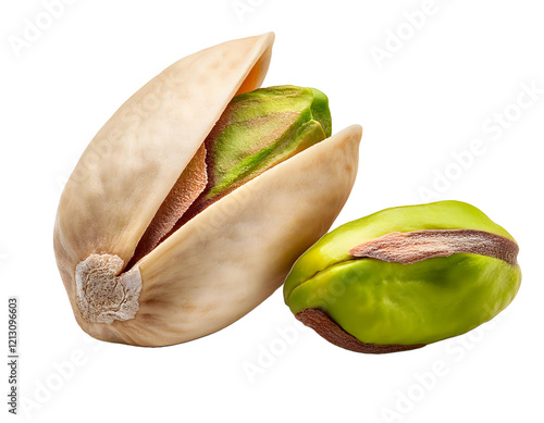 Pistachio nuts isolated on white background, pistachio transparent png