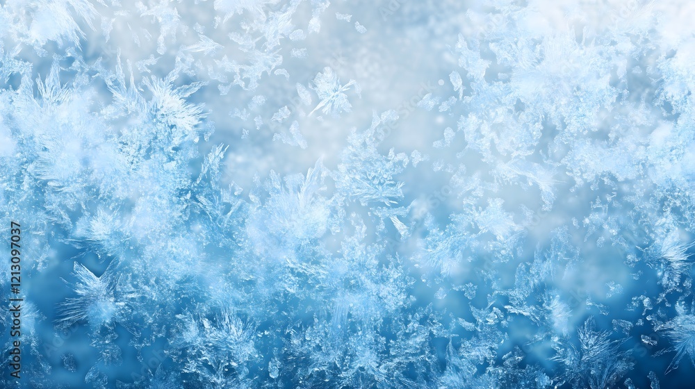 Winter Frost Background with Icy Textures Winter Frost Background with Icy Textures