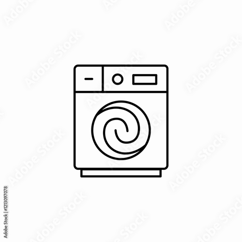 active laundry machine icon sign vector