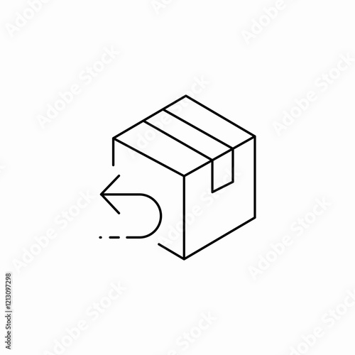 box return icon sign vector