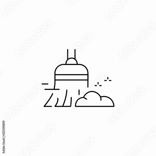 floor cleaning icon sign vector