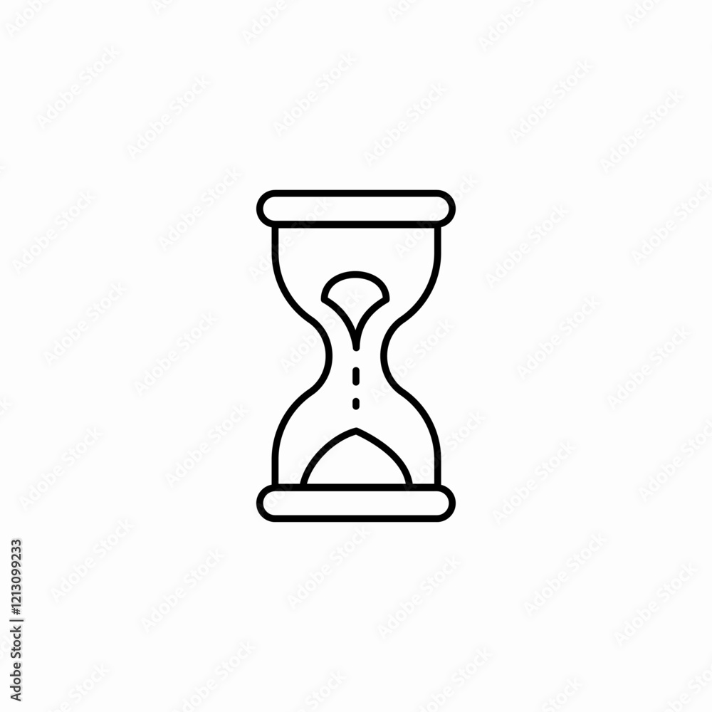 hourglass time icon sign vector hourglass time icon sign vector