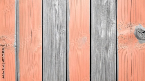 Grey and Coral Wood Plank Texture Background photo