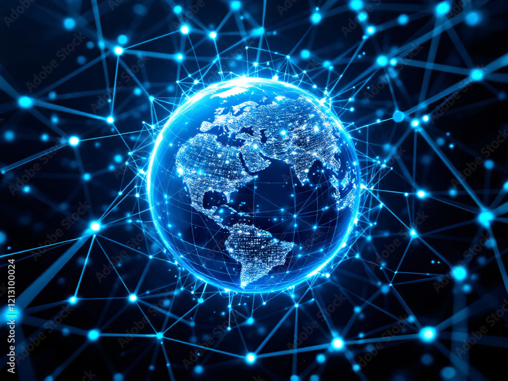 Earth, globe, digital, network, blue, glowing, connected, technology, futuristic, global, communication, internet, modern, innovative, planet, lights, dots, lines, space, dark, continents, cyber, web, Earth, globe, digital, network, blue, glowing, connected, technology, futuristic, global, communication, internet, modern, innovative, planet, lights, dots, lines, space, dark, continents, cyber, web,