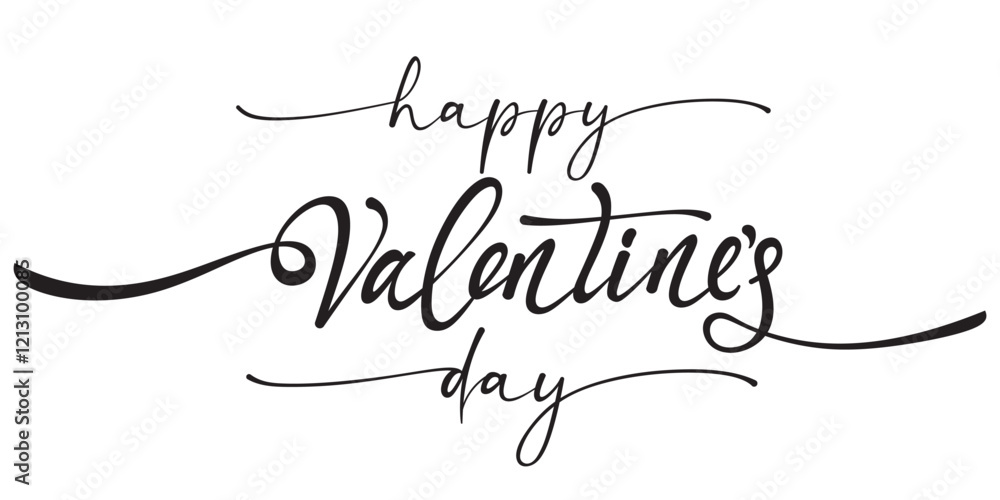 Happy Valentine's day typography hand written Happy Valentine's day typography hand written