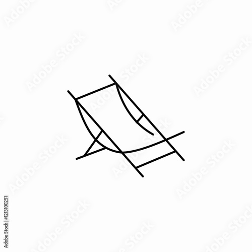 portable chair icon sign vector