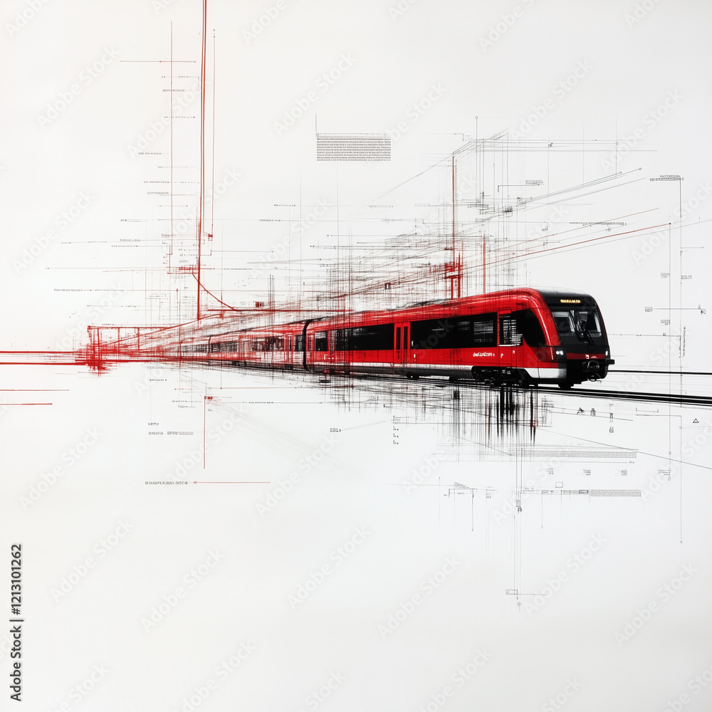 Εκτύπωση καμβά triebwagen, triebzug, nahverkehr, öpnv, streik, strassenbahn, dampflok, bahn, st