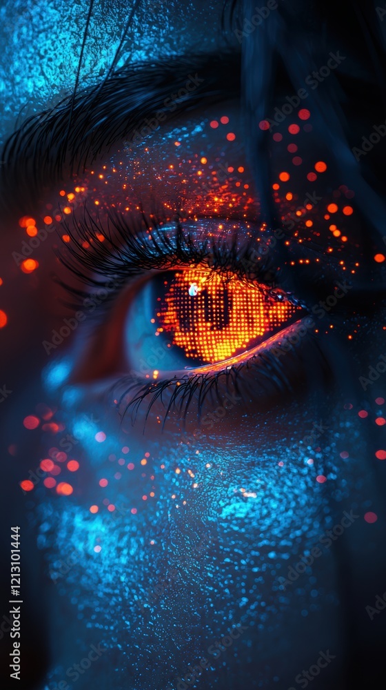 Cybernetic eye reflections of a digital future Cybernetic eye reflections of a digital future