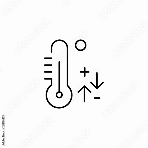 temperature fluctuation icon sign vector