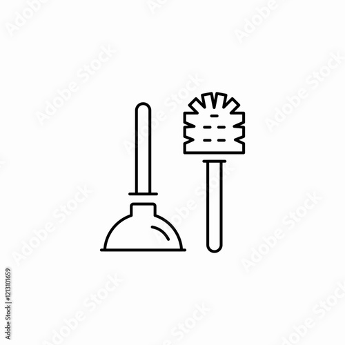 tube cleaning icon sign vector