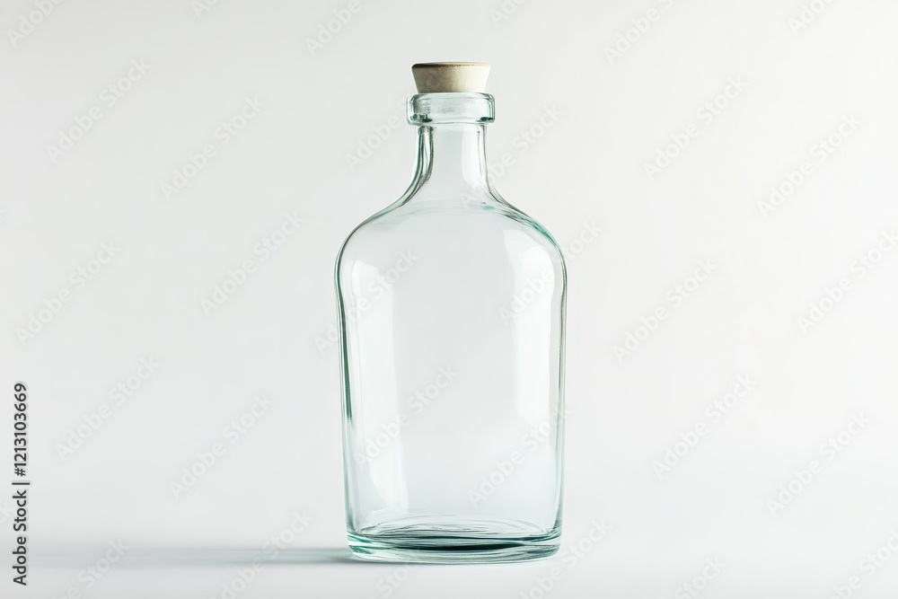 clear bottle on white background clear bottle on white background