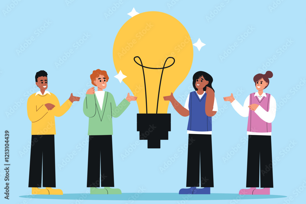 The team finds new ideas, strives for development, and works together to achieve goals. Conducts a brainstorming session The team finds new ideas, strives for development, and works together to achieve goals. Conducts a brainstorming session