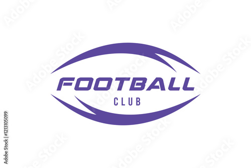 American Football badge logo vector - Rugby logo