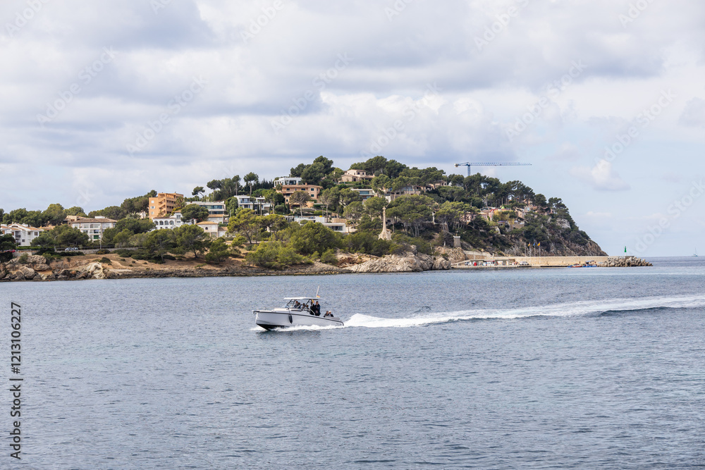 Obraz premium Boot Küste Mallorca