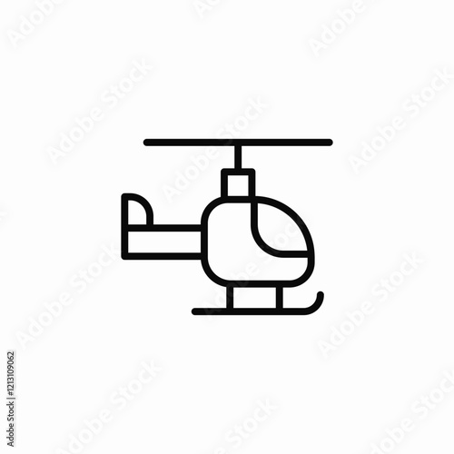 helicopter transportation icon sign vector