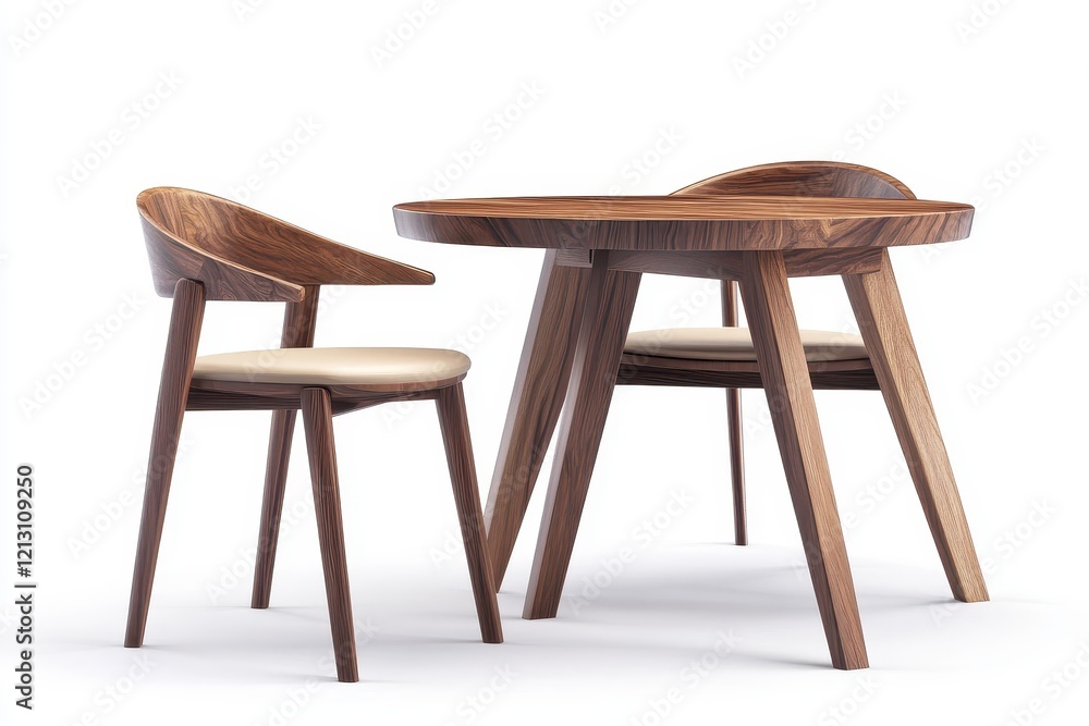 Contemporary dining area featuring a wooden table and chairs minimalist dark design 3D r Contemporary dining area featuring a wooden table and chairs minimalist dark design 3D r