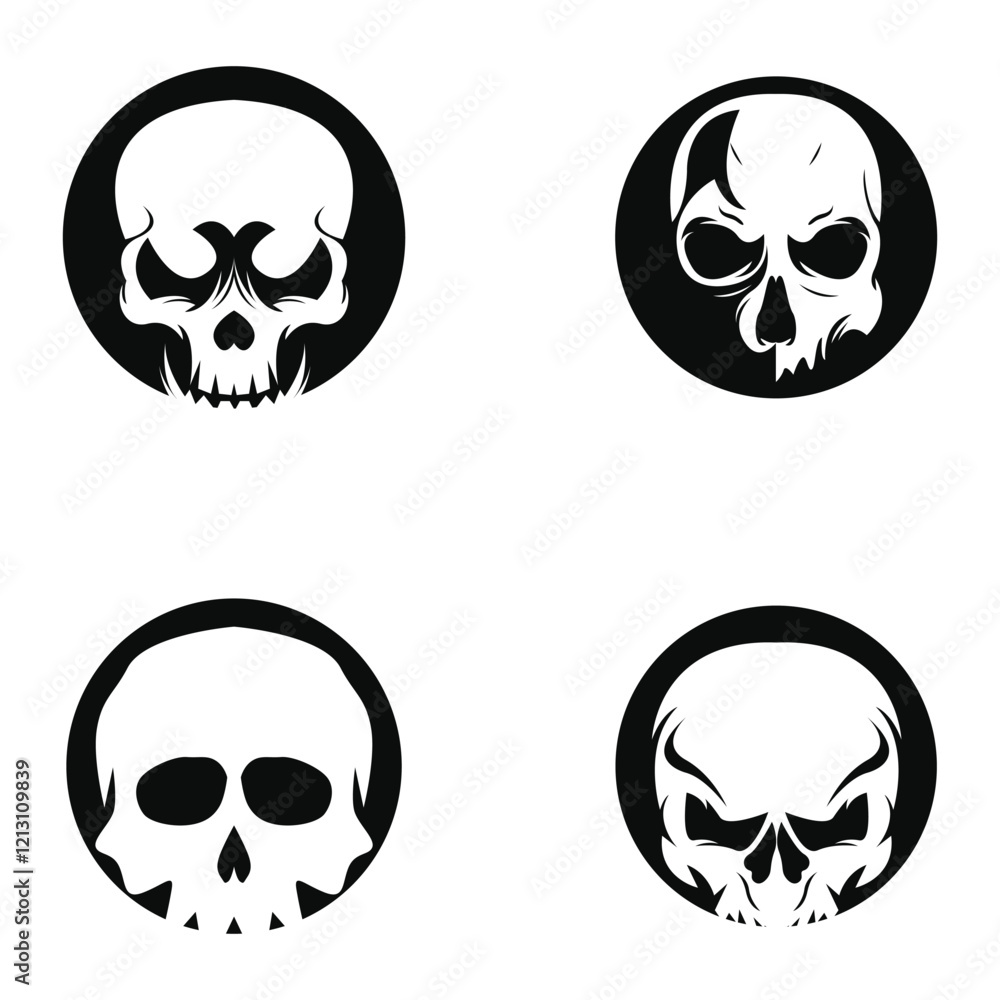 Skull head logo and symbol vectors Skull head logo and symbol vectors