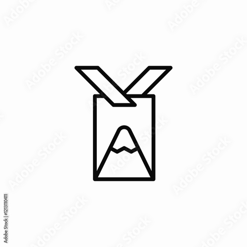 ski center badge icon sign vector