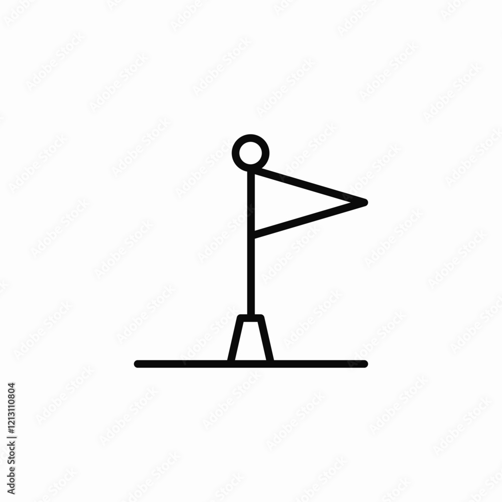 ski route flags icon sign vector ski route flags icon sign vector