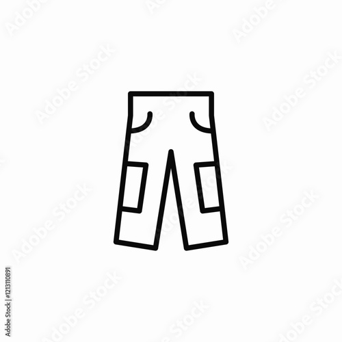 ski trousers icon sign vector