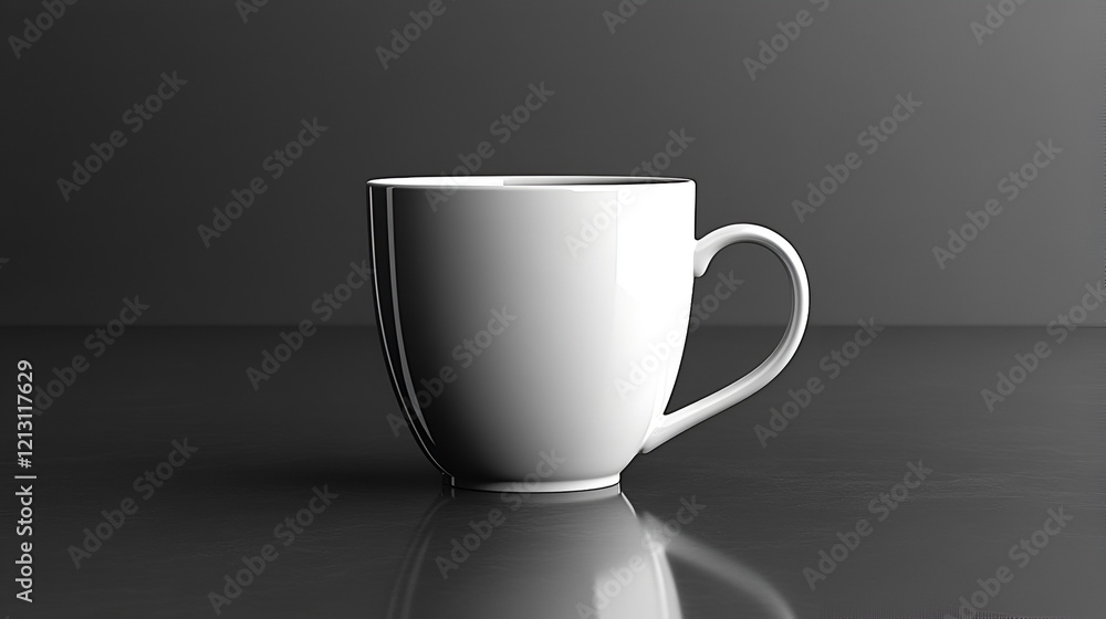 origami style A clean white coffee mug origami style A clean white coffee mug