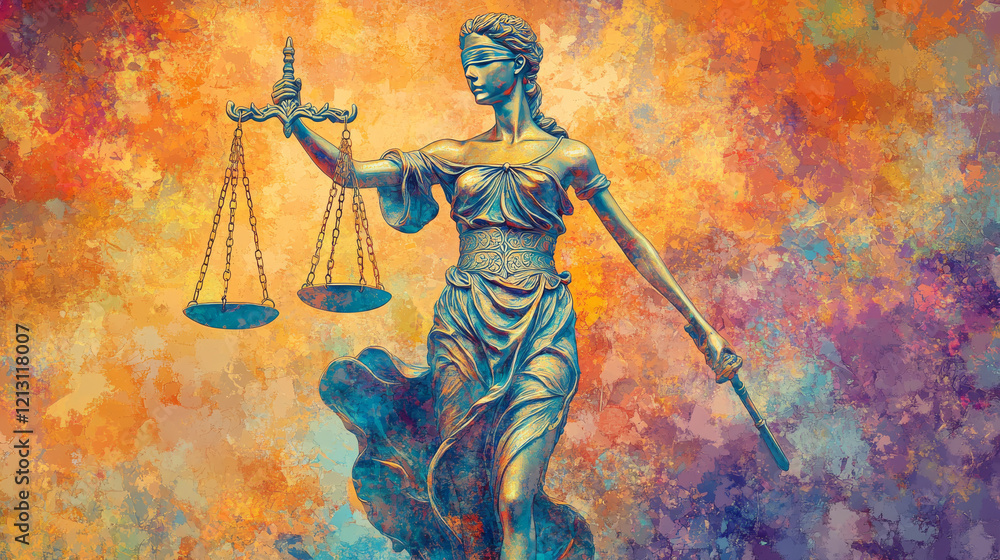 The balance of justice depicted in a digital framework, symbolizing AI-enhanced legal processes and modern judiciary systems. The balance of justice depicted in a digital framework, symbolizing AI-enhanced legal processes and modern judiciary systems.
