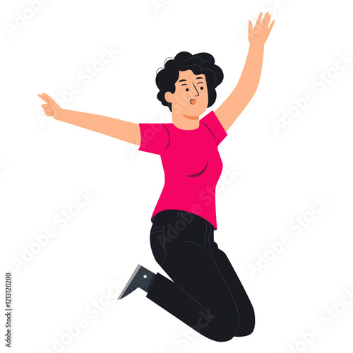 person jumping design vector illustration