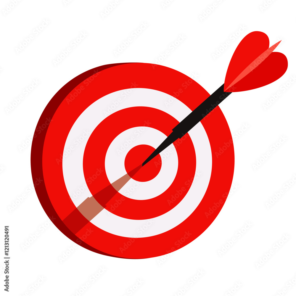 dart hitting target design vector illustration dart hitting target design vector illustration