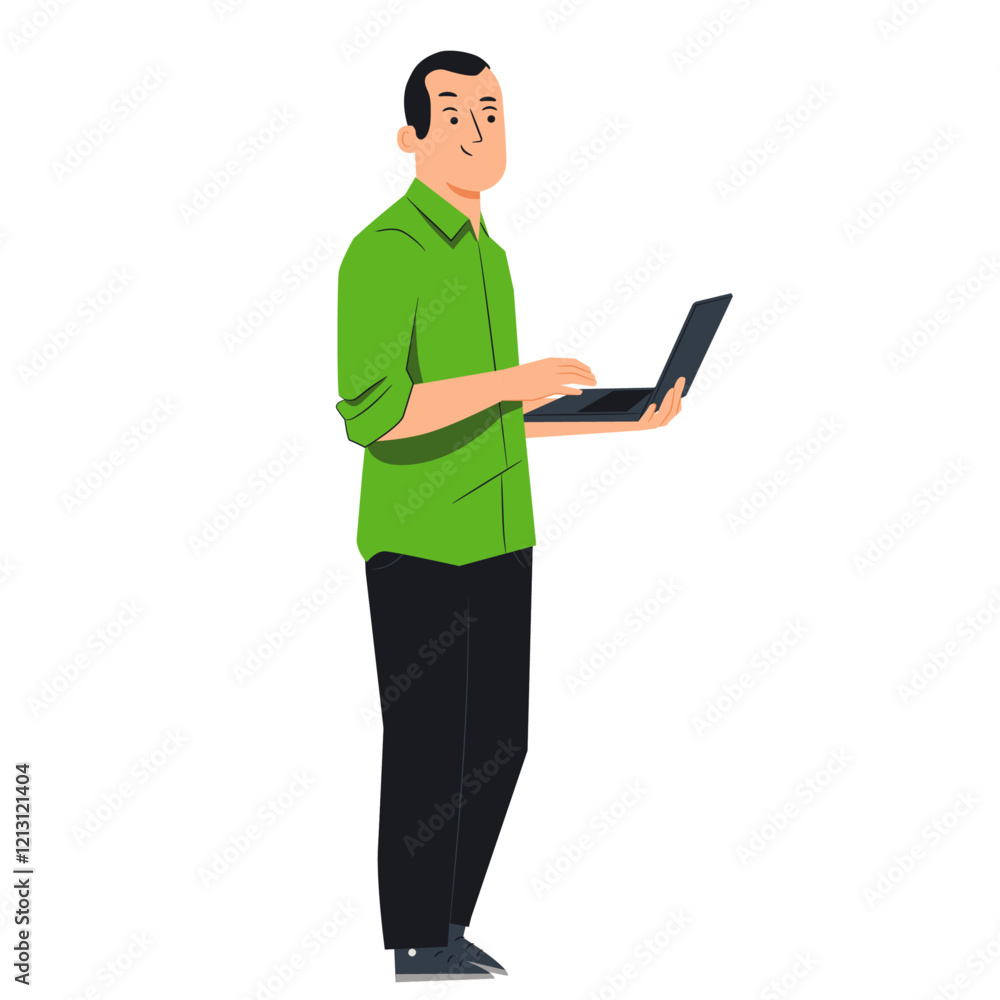 man with laptop design vector man with laptop design vector