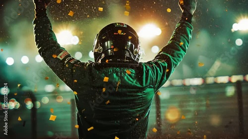 The Celebrating Racing Driver.